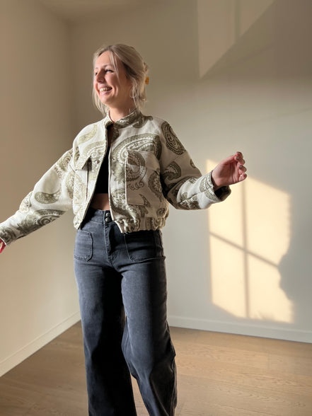 Grijze enkelbrede jeans