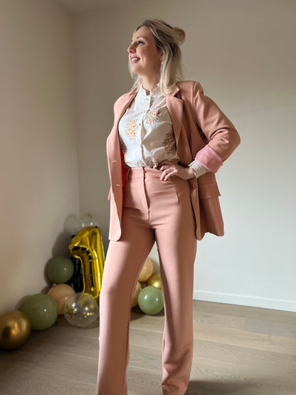 Peach blazer set