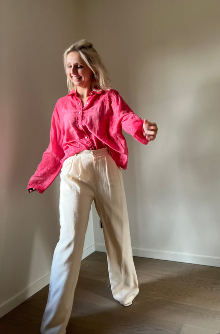 Fuchsia detailed shirt