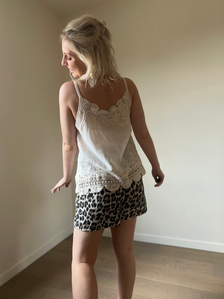 Crochet top beige