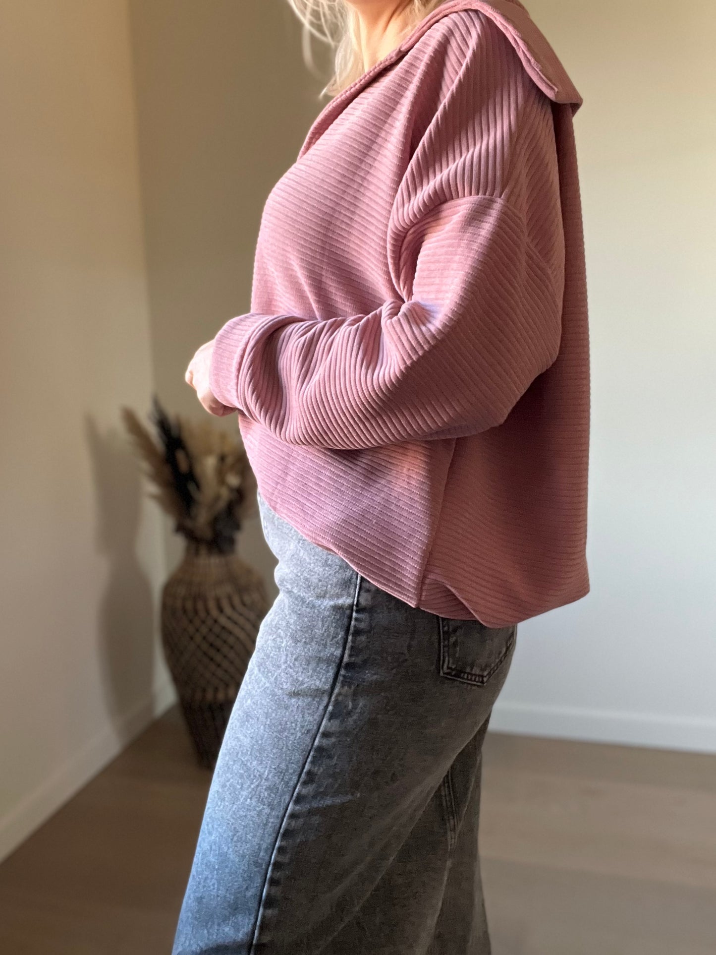 Corduroy shirt pink