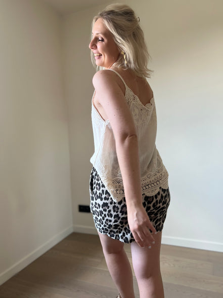 Crochet top beige