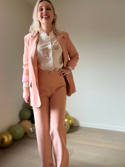 Peach blazer set