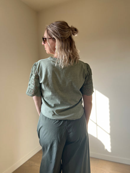 Cotton pants khaki