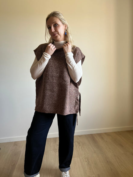 Turtleneck top cream