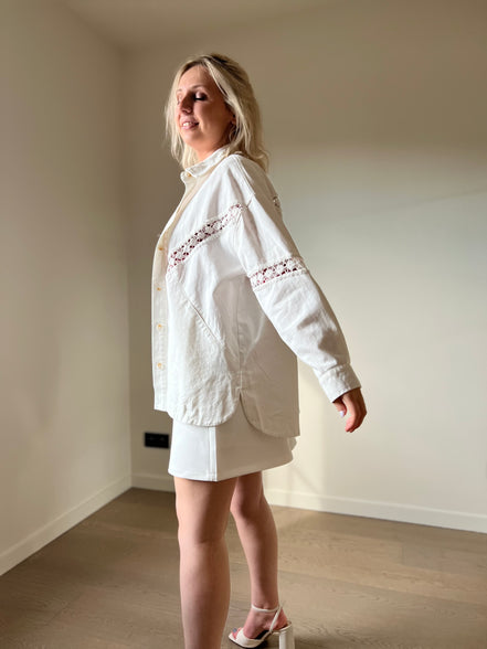 Crochet jacket white