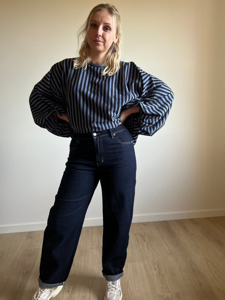 Mom jeans brut blue