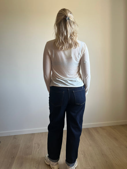 Turtleneck top cream