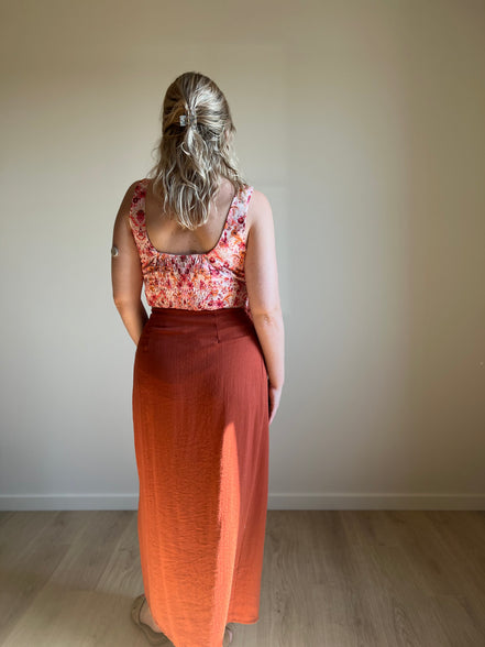 Wrap skirt - terracotta