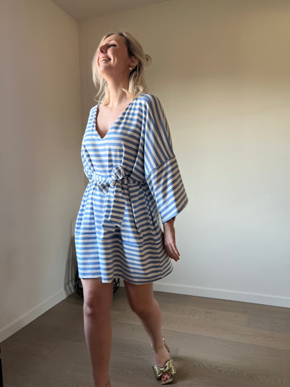 Striped dress blue