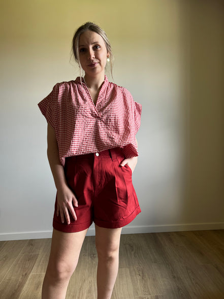 Vichy Blouse rosetto