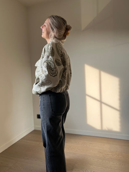 Grijze enkelbrede jeans