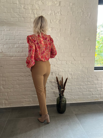 Tailored pants camel