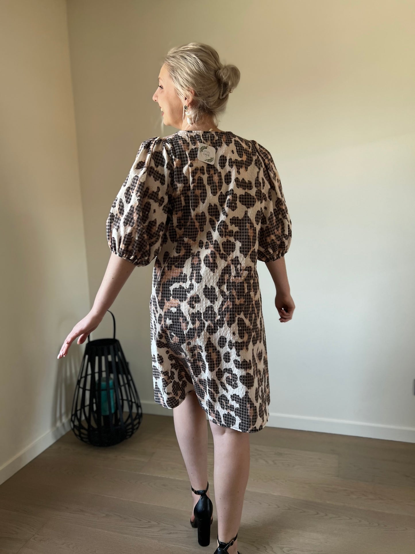 Leopard balloon dress