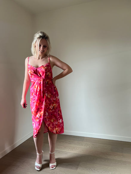 Fuchsia flowers dress