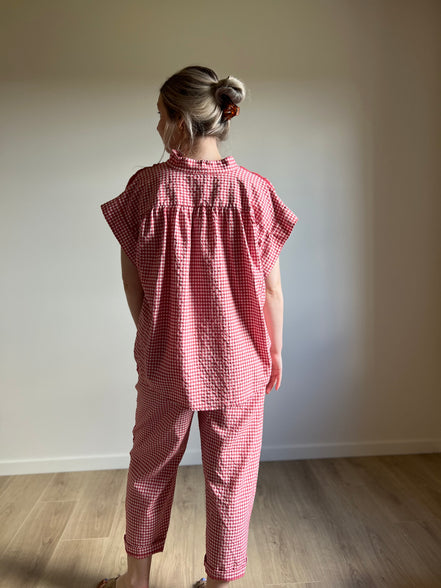 Vichy Blouse rosetto