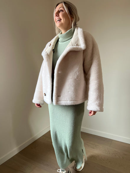 Omkeerbare teddyjas beige