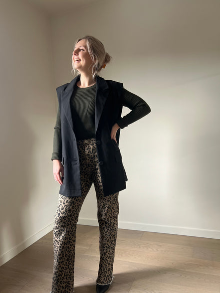 Mouwloos jasje zwart