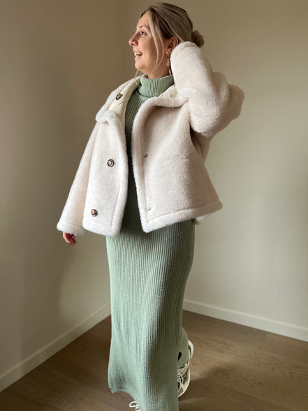 Omkeerbare teddyjas beige