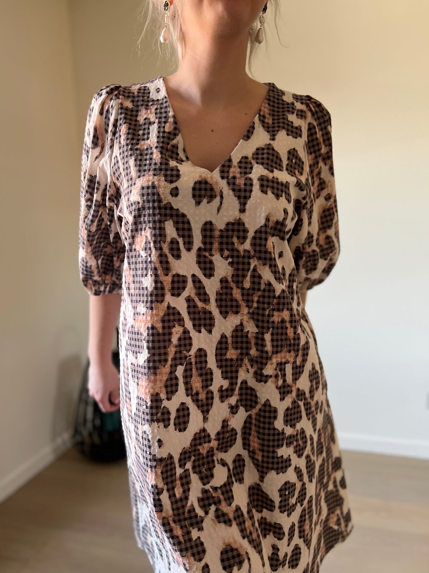 Leopard balloon dress