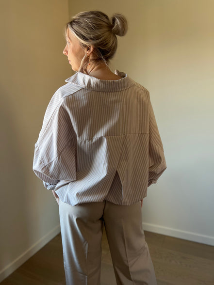 Striped shirt beige
