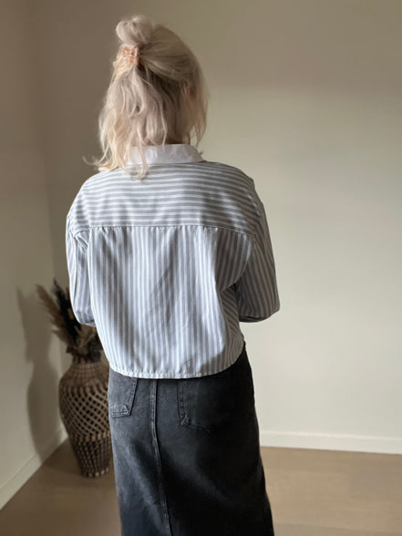 Cropped shirt grey