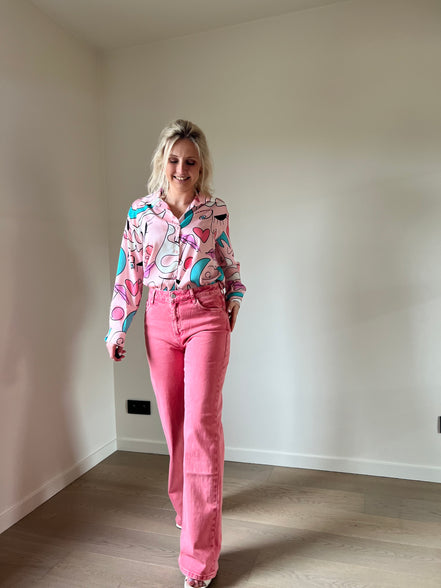 Abstract shirt pink
