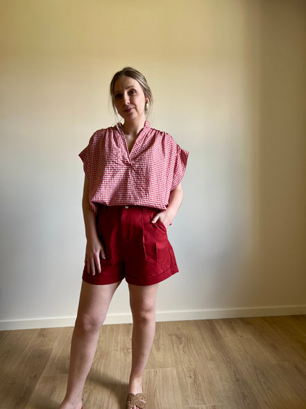 Vichy Blouse rosetto