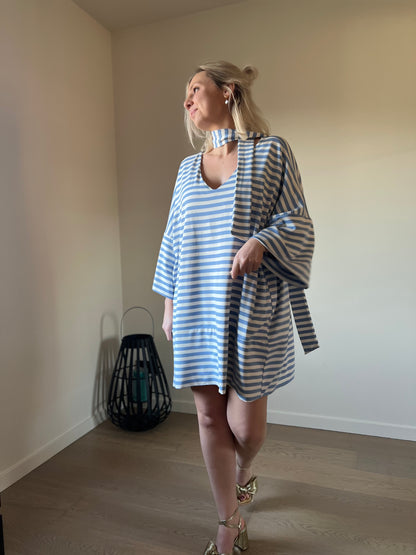 Striped dress blue