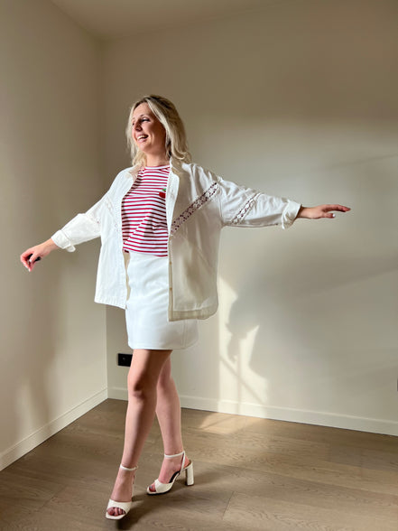 Crochet jacket white