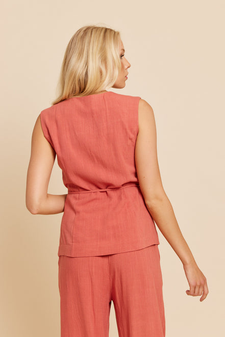 Josephine linnen vest