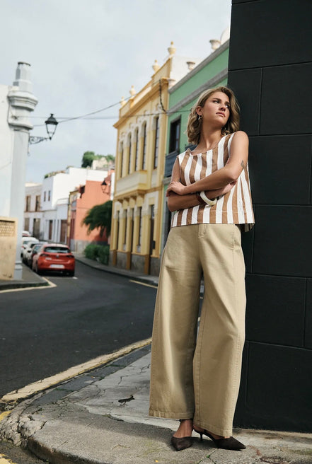 Choco striped top