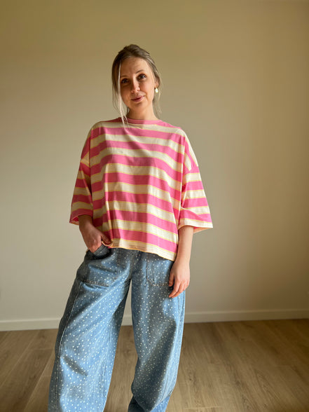 Barrel jeans polka dot