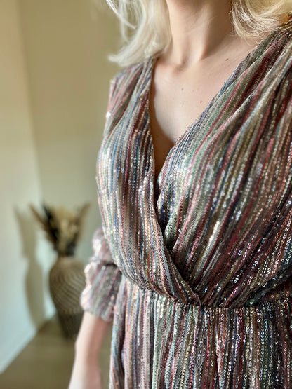 Sequin dress striped