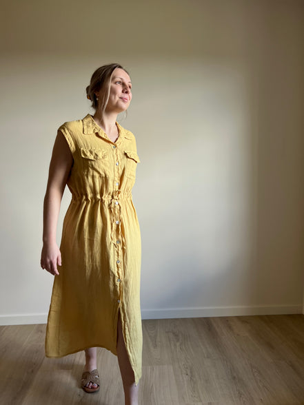 Mais linen sleeveless dress