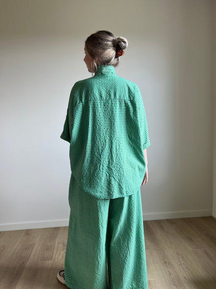 Vichy Bow Blouse green