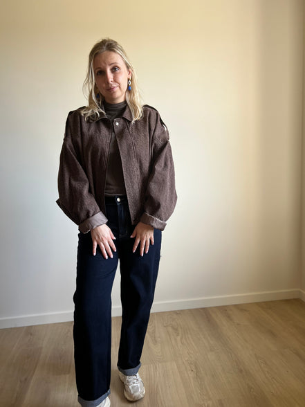 Mom jeans brut blue