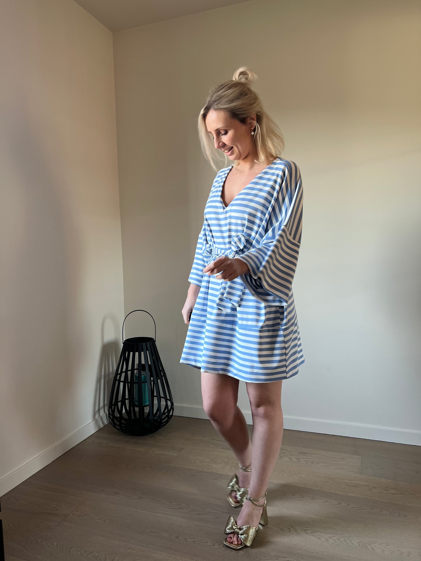 Striped dress blue