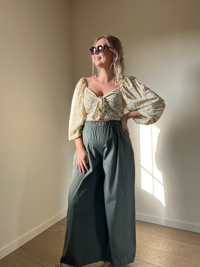 Cotton pants khaki