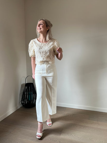 Tailor cropped pants white