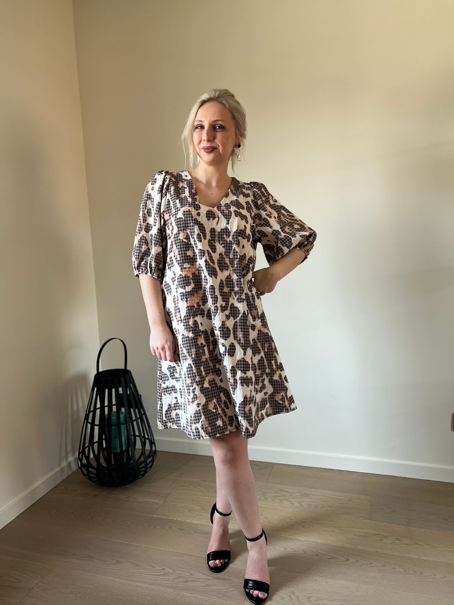 Leopard balloon dress