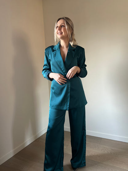 Siri satin blazer