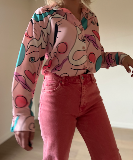 Abstract shirt pink