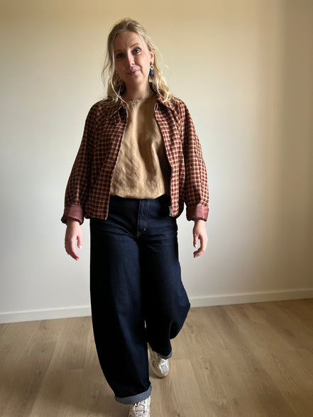 Barrel jeans brut blue