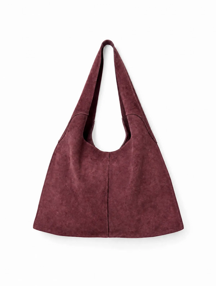 Suede hobo bag