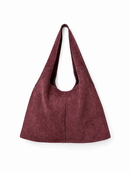 Suede hobo bag
