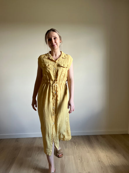 Mais linen sleeveless dress