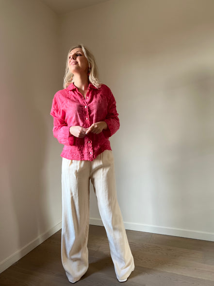 Fuchsia detailed shirt