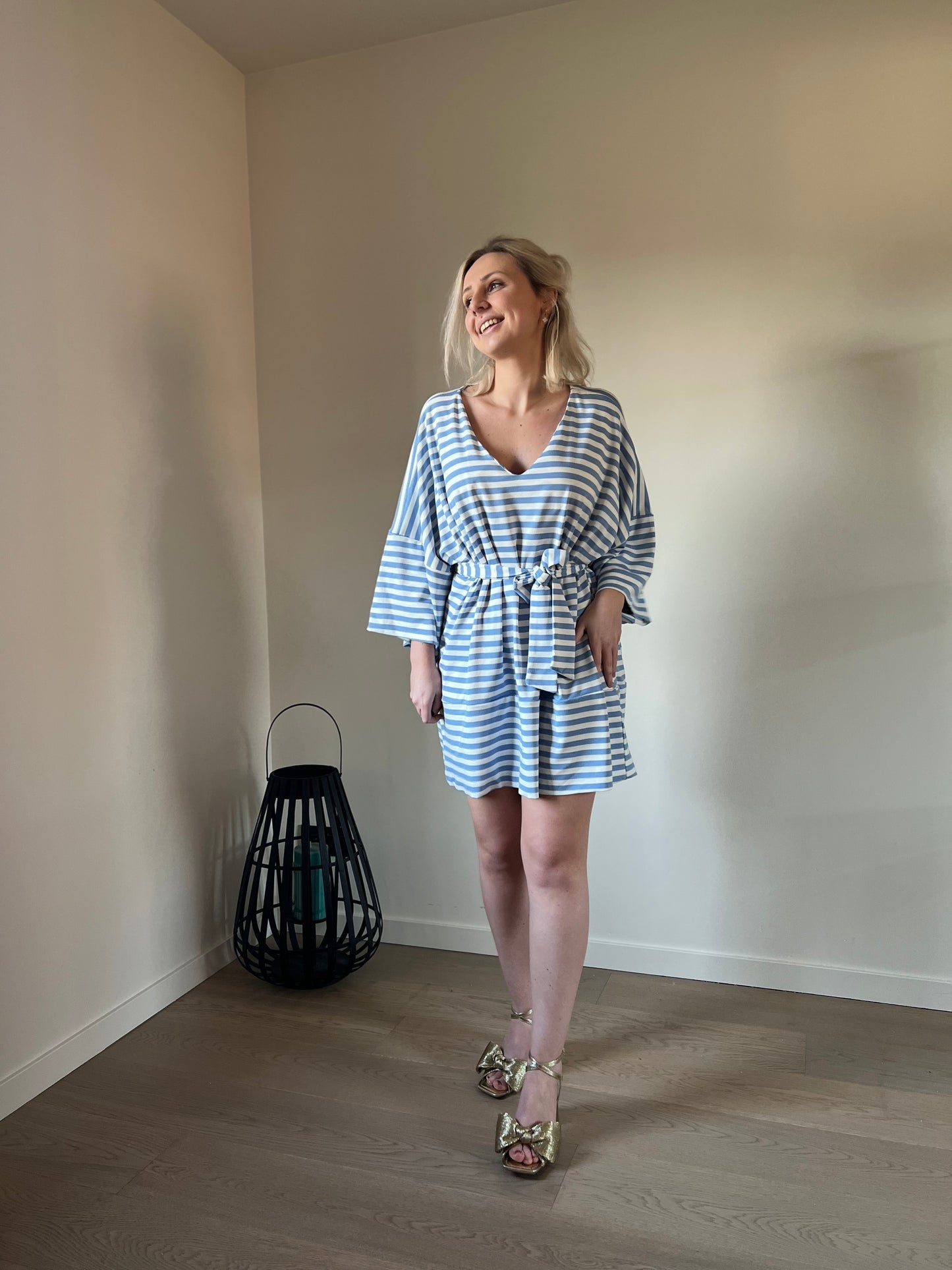 Striped dress blue