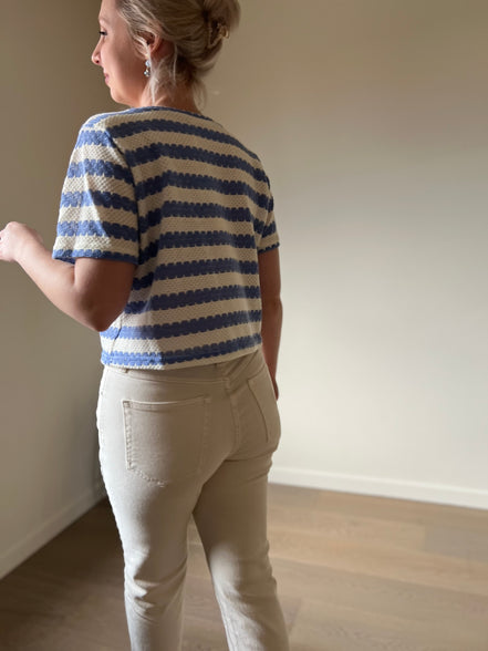 Blue cable t-shirt